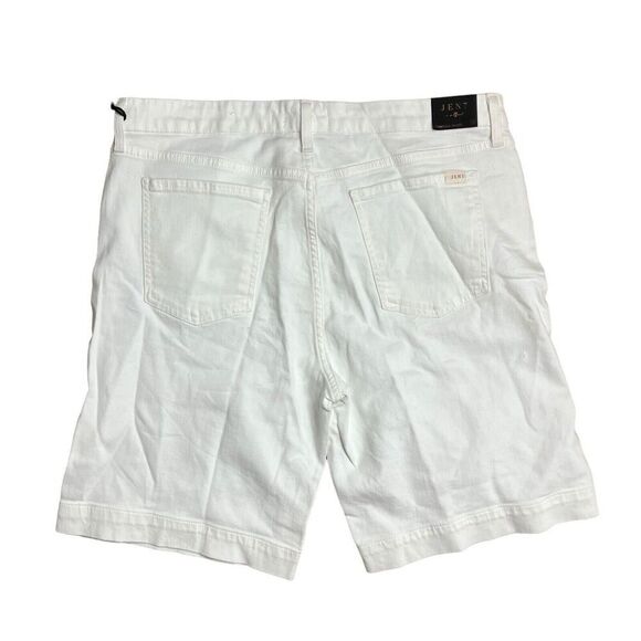 Jen7 by 7 For All Mankind‎ Bermuda Regular Shorts Cuffed Stretch White Sz 14 - Picture 9 of 12